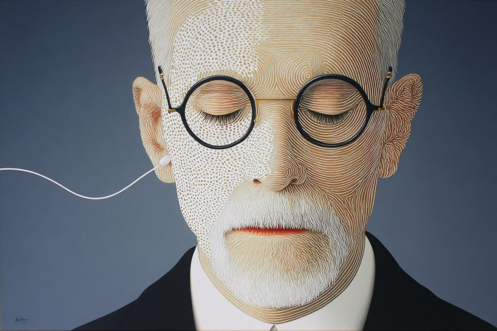 L’IA, quatrième « blessure narcissique » de l’humanité ? Interprété avec Midjourney.